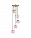 2035-AGB-PK - Hudson Valley Lighting - Rousseau - 7.75 Inch Five Light Pendant PINK GLASS Aged Brass Finish - Rousseau