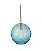 2015-AGB-BL - Hudson Valley Lighting - Rousseau - 19 Inch One Light Pendant BLUE GLASS Aged Brass Finish - Rousseau