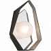 B5531 - Troy Lighting - Origami - 14.5 Inch 3W 1 LED Wall Sconce Graphite/Silver Leaf Finish with Frosted Clear Glass - Origami