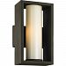 B6491 - Troy Lighting - Mondrian - 12 Inch One Light Outdoor Wall Mount Bronze Finish with Opal White Glass - Mondrian