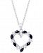 Ruby (2-1/10 ct. t. w. ) & White Topaz (3/4 ct. t. w. ) Heart 18" Pendant Necklace in Sterling Silver, (Also in Sapphire)