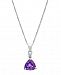 Amethyst (1-1/5 ct. t. w. ) & Diamond Accent 18" Pendant Necklace in 14k White Gold