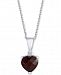 Rhodolite Garnet Heart 18" Necklace (1-3/4 ct. t. w. ) in Sterling Silver