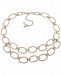 lonna & lilly Gold-Tone Pave Link Double-Row Collar Necklace, 16" + 3" extender