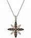 Le Vian Chocolatier Diamond Starburst 18" Pendant Necklace (3/4 ct. t. w. ) in 14k White Gold