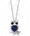 Effy Sapphire (1/4 ct. t. w. ) & Diamond Accent 18" Pendant Necklace in 14k White Gold