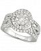 Diamond Halo Cluster Openwork Engagement Ring (1-1/2 ct. t. w. ) in 14k White Gold