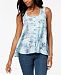 Style & Co Petite Printed Button-Front Top, Created for Macy's