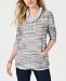 Style & Co Petite Printed Cowl-Neck Sweatshirt, Created for Macy's
