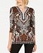 Jm Collection Petite Printed Tunic, Created for Macy's