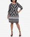 Ny Collection Plus Size Necklace Printed Sheath Dress