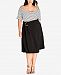 City Chic Trendy Plus Size A-Line Swing Skirt