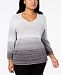 Alfred Dunner Plus Size Smart Investments Ombre Striped Sweater