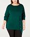 Ny Collection Plus Size Side-Button Sweater