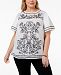 Charter Club Plus Size Cotton Embroidered Top, Created for Macy's
