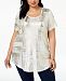 Jm Collection Plus Size Ombre Metallic Top, Created for Macy's