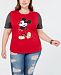 Hybrid Plus Size Mickey Mouse Colorblocked T-Shirt