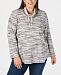 Style & Co Plus Size Space-Dyed Cowl-Neck Sweatshirt, Created for Macy's
