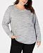 Style & Co Plus Size Space-Dyed Top, Created for Macy's