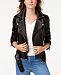 Michael Michael Kors Studded-Collar Leather Moto Jacket