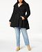 Madden Girl Juniors' Plus Size Belted Wrap Coat