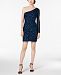 Adrianna Papell One-Shoulder Sequined Mesh Dress