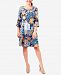 Ny Collection Printed Crochet-Trim Dress