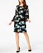 Alfani Printed Lace-Inset A-Line Dress, Created for Macy's