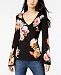 I. n. c. Floral-Print Bell-Sleeve Sweater, Created for Macy's