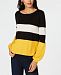 I. n. c. Stripe Puff-Sleeve Sweater, Created for Macy's