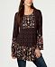 Style & Co Mixed-Print Peasant Tunic, Created for Macy's