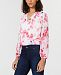 Bar Iii Floral-Print Surplice Top, Created for Macy's