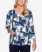Alfred Dunner Classics Printed Square-Neck Top