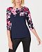 Charter Club Printed Boatneck Top, Created for Macy's