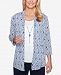 Alfred Dunner Classics Printed Layered-Look Necklace Top