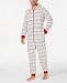 Matching Family Pajamas Men's Winter Fairisle Hooded One-Piece, Created For Macy's