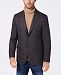 Michael Kors Men's Classic/Regular Fit Gray/Wine Windowpane Wool Sport Coat