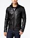 Michael Kors Men's Perforated Faux-Leather Moto Jacket, Created for Macy's