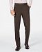 Sean John Men's Slim-Fit Stretch Brown Herringbone Suit Pants