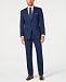 Perry Ellis Men's Slim-Fit Stretch Medium Blue Tonal Plaid Suit