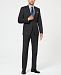 Tallia Men's Slim-Fit Stretch Black Plaid Wool Suit