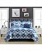 Blue Geo 7-Pc. King Comforter Set Bedding