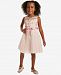 Rare Editions Little Girls Embroidered Pleated Chiffon Dress