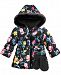 S Rothschild & Co Baby Girls 2-Pc. Floral-Print Hooded Jacket & Fleece Mittens Set