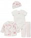 Little Me Baby Girls 4-Pc. Printed Cardigan, Body Suit, Pants & Hat Set