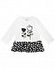 First Impressions Toddler Girls Black & White Dotty Cotton Peplum Tunic, Created for Macy's