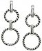 Giani Bernini Rope Circle Drop Earrings in Sterling Silver, Created for Macy's