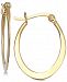 Giani Bernini Small Flat Oval Hoop Earrings in 18k Gold-Plated Sterling Silver, Created for Macy's
