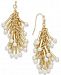 I. n. c. Gold-Tone Imitation Pearl Shaky Chandelier Earrings, Created for Macy's