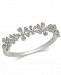 Charter Club Silver-Tone Crystal Flower Bangle Bracelet, Created for Macy's